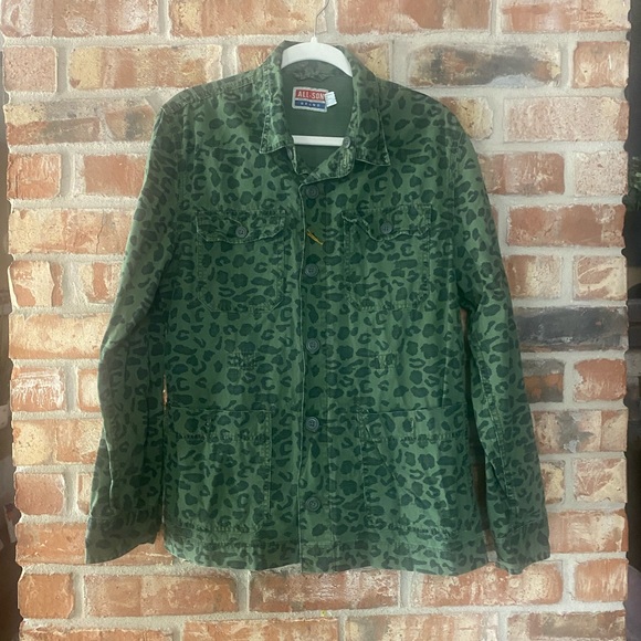 All-Son Jackets & Blazers - Green leopard 🐆 utility jacket